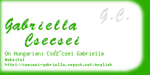 gabriella csecsei business card